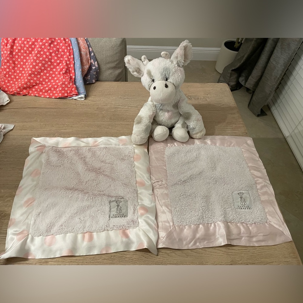 Little Giraffe blankies and Stuffie